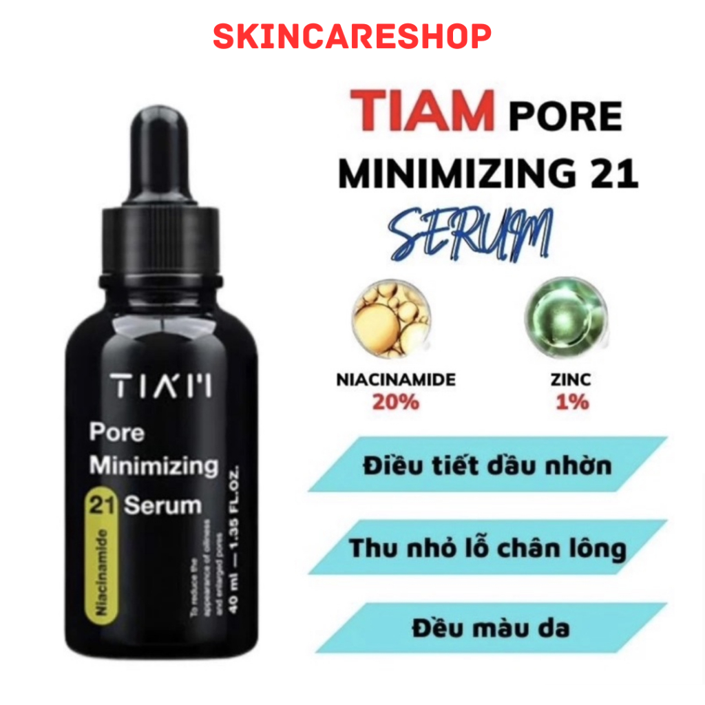 Tinh Chất Kiểm Soát Dầu Nhờn Niacinamide 20% Tiam Pore Minimizing 40ml
