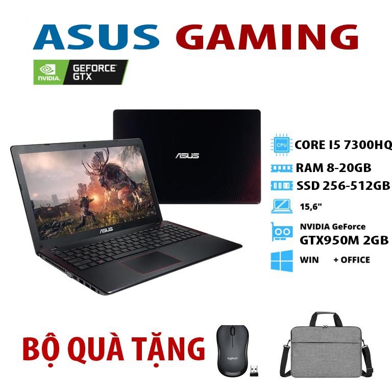 [Gaming] Laptop Asus x550vx FX50V core i5 7300HQ Card đồ họa Nividia GTX 950M 2GB màn FHD chiến tốt 