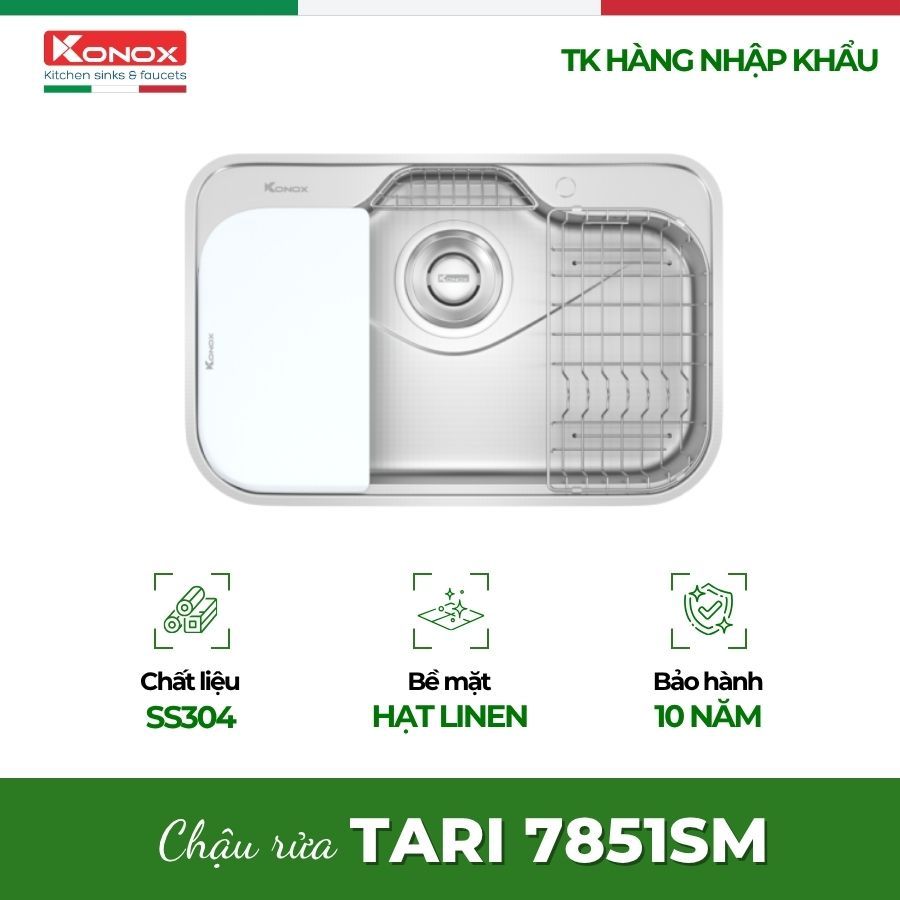 Chậu Rửa Bát Konox Tari 7851SM -Chậu Rửa Bát Giá Kho Toàn Quốc