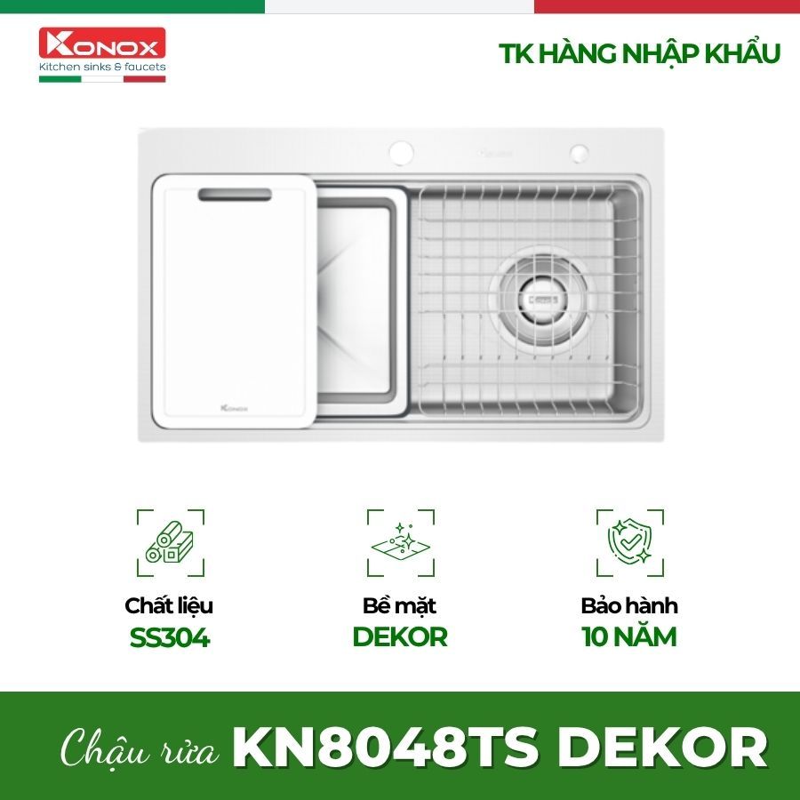 Chậu Rửa Bát Konox Workstation Sink KN8048TS Dekor -Chậu Rửa Bát Nội Thất Gia Đình