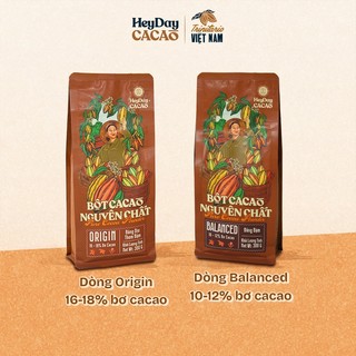 Túi zip 300g - bột cacao nguyên chất 100% - phiên bản mới dành cho quán cafe - heyday cacao