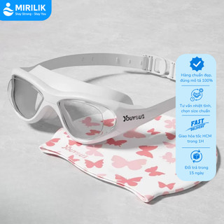 Combo Kính Bơi + Nón bơi Nam Nữ MM hiệu YouYou kiểu dáng thời trang hiện đại kín nước mùa hè Mirilik