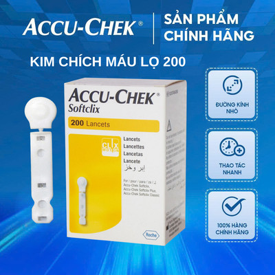 Hộp 200 Kim Chích Máu ACCU-CHEK SoftClix Dùng Cho Máy ACCU-CHEK Active & Instant