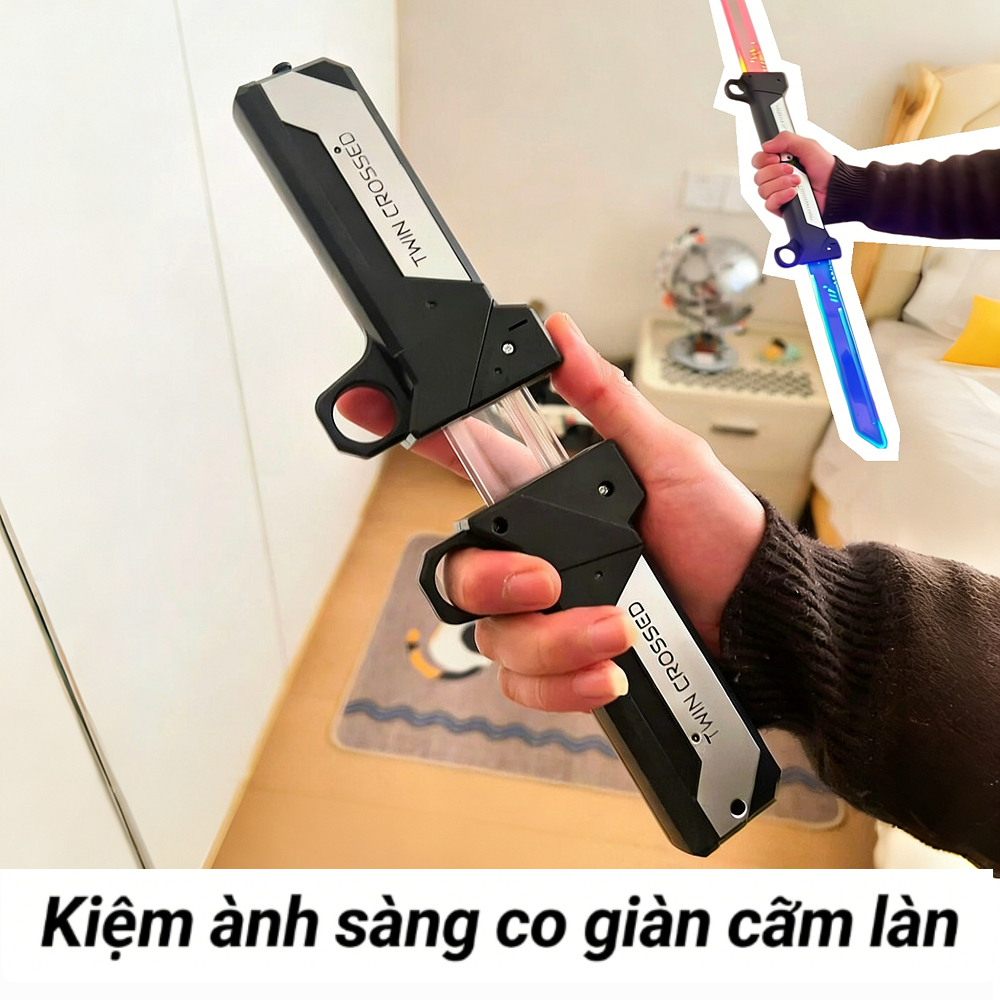 Kiếm Saber Màu 7 Màu Có Đèn Phát Quang, Có Thể Rút Ra, Kết Hợp Kiếm Đôi, Chơi Đồ Trẻ Em