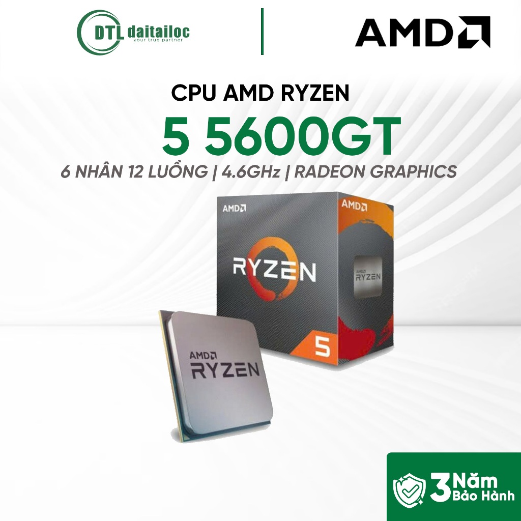 CPU Full Box  AMD RYZEN 5 5600GT | CHÍNH HÃNG | BẢO HÀNH 36 THÁNG