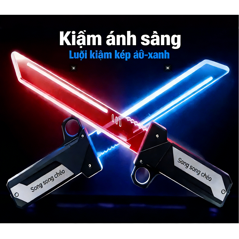 Kiếm Saber Màu 7 Màu Có Đèn Phát Quang, Có Thể Rút Ra, Kết Hợp Kiếm Đôi, Chơi Đồ Trẻ Em