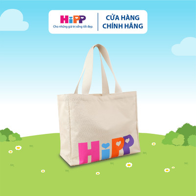 Túi vải canvas HiPP cỡ lớn đa năng, có khóa kéo, mang đi sinh, đi làm, đi chơi...