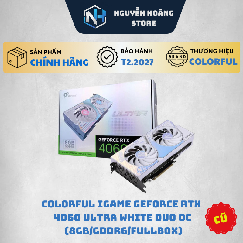 VGA card màn hình Colorful iGame GeForce RTX 4060 Ultra White DUO OC 8GB