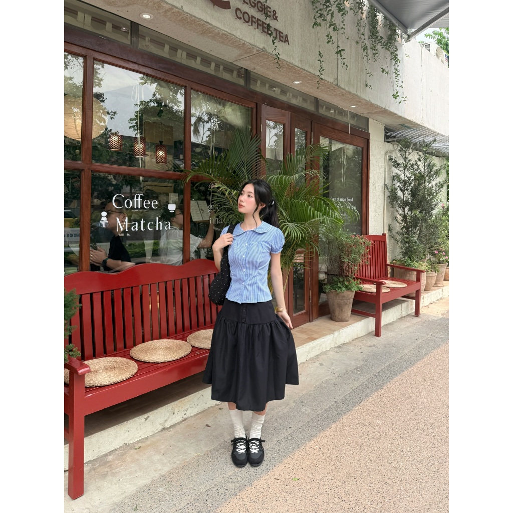 Áo sơ mi cổ sen chiết eo, Áo kiểu cổ sen chiết eo dành cho mùa hè - 29feb.closet – A600 | BigBuy360 - bigbuy360.vn