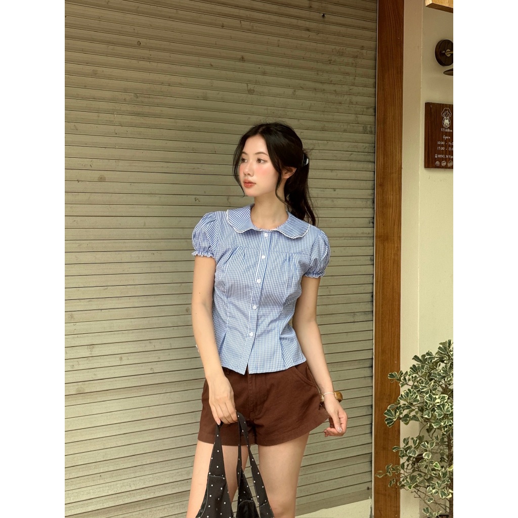Áo sơ mi cổ sen chiết eo, Áo kiểu cổ sen chiết eo dành cho mùa hè - 29feb.closet – A600 | BigBuy360 - bigbuy360.vn