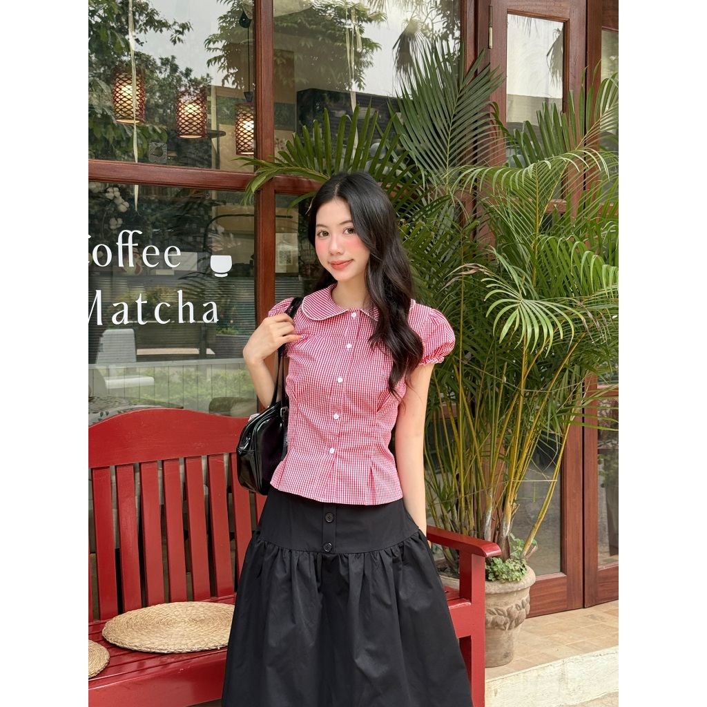 Áo sơ mi cổ sen chiết eo, Áo kiểu cổ sen chiết eo dành cho mùa hè - 29feb.closet – A600 | BigBuy360 - bigbuy360.vn
