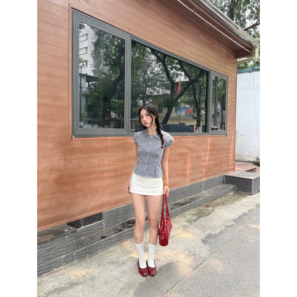 Áo sơ mi cổ sen chiết eo, Áo kiểu cổ sen chiết eo dành cho mùa hè - 29feb.closet – A600 | BigBuy360 - bigbuy360.vn