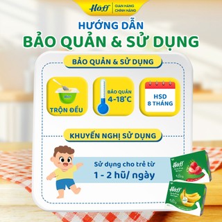 Combo Sữa Chua HOFF mix vị bổ sung Chuối/Dâu Organic bổ sung dưỡng chất cho bé 2 Lốc (12 hộp x 55g)