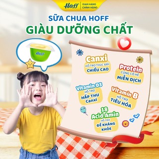 Combo Sữa Chua HOFF mix vị bổ sung Chuối/Dâu Organic bổ sung dưỡng chất cho bé 2 Lốc (12 hộp x 55g)