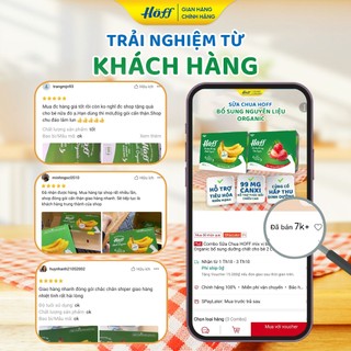 Combo Sữa Chua HOFF mix vị bổ sung Chuối/Dâu Organic bổ sung dưỡng chất cho bé 2 Lốc (12 hộp x 55g)