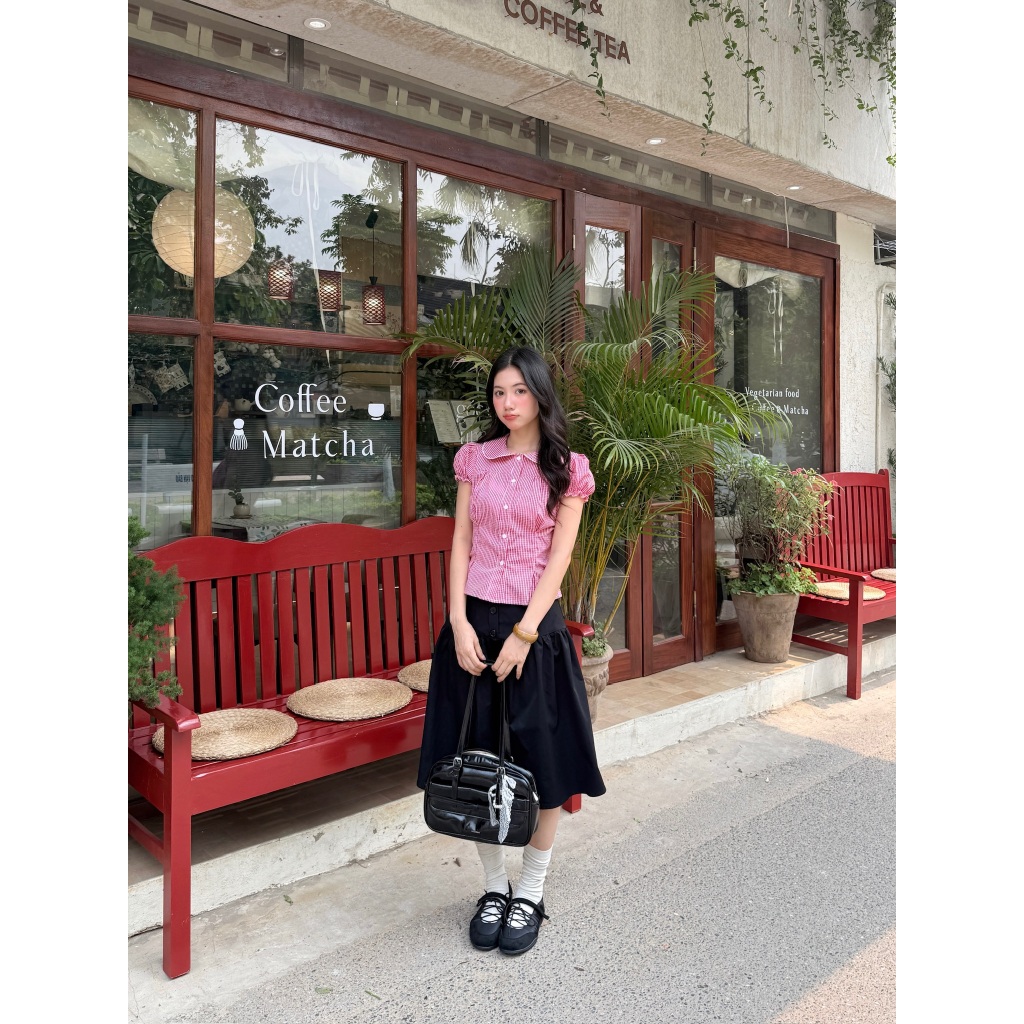 Áo sơ mi cổ sen chiết eo, Áo kiểu cổ sen chiết eo dành cho mùa hè - 29feb.closet – A600 | BigBuy360 - bigbuy360.vn
