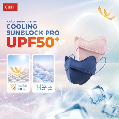 Khẩu trang vải unisex người lớn chống nắng tốt CANIFA 5AO26S003