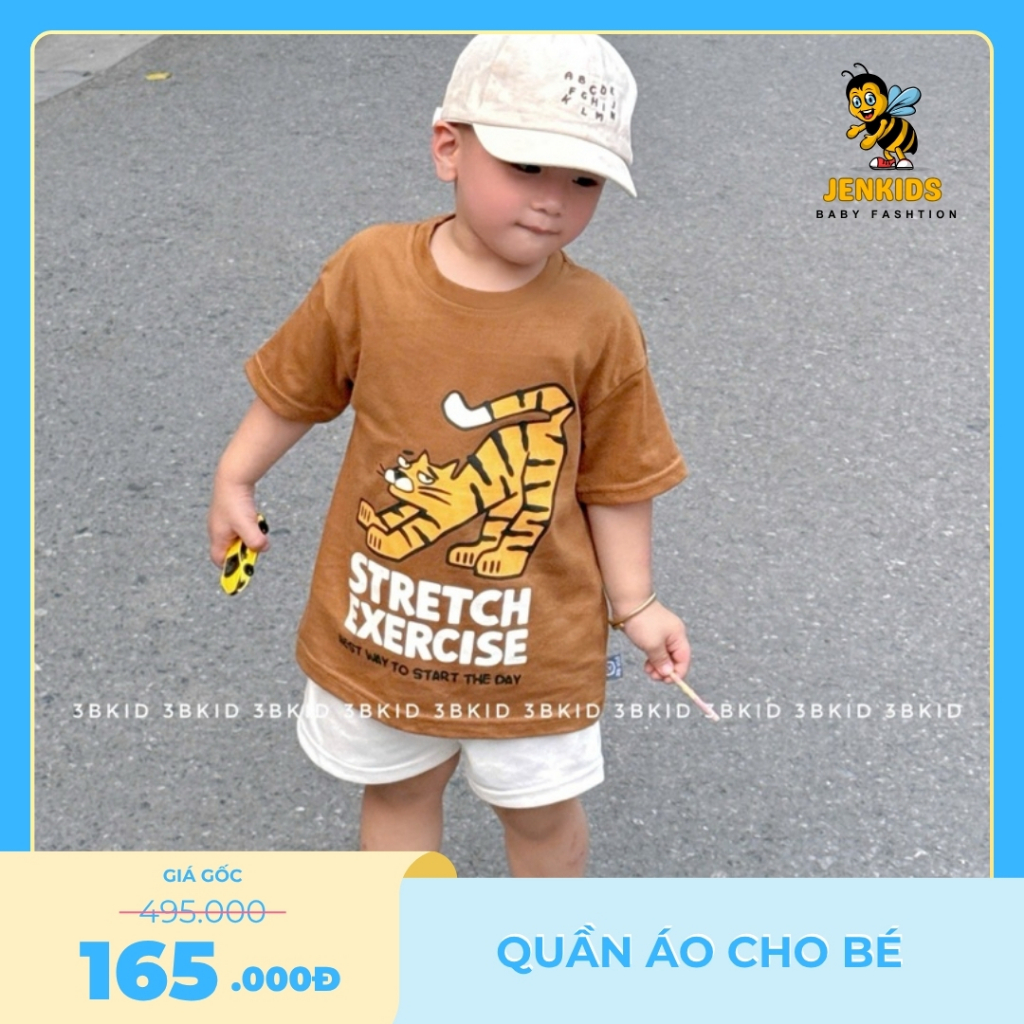 [JENKIDS] Set hổ cam nâu năng động thể thao đáng yêu T83