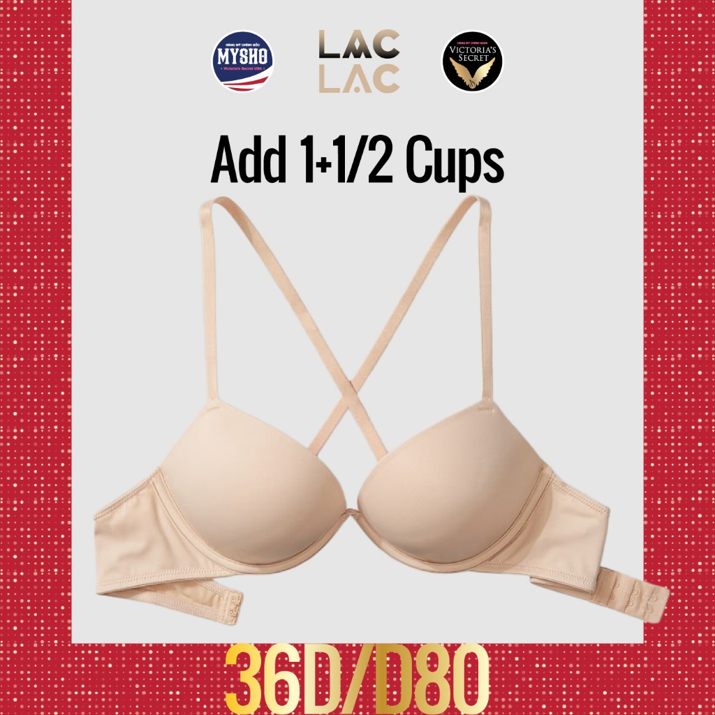 [Size 36D/D80 - 32] Aó Lót Nữ cao cấp Super Push-up (Add 1+1/2 cup), Mút Nâng nhiều-Nude