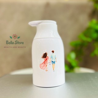 Chai đựng dầu gội, sữa tắm, lotion 300ml vòi nhấn dáng bầu Penguin