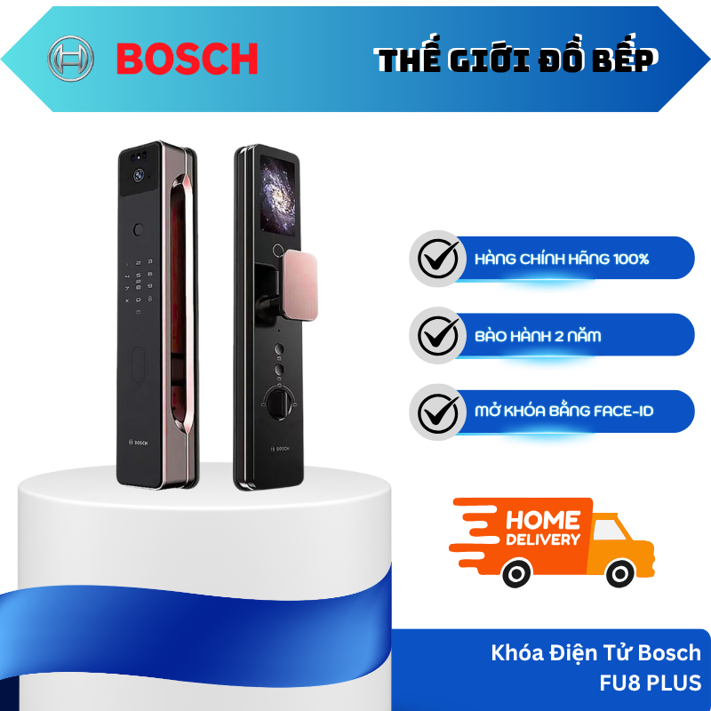 Khóa Điện Tử Bosch FU8 Plus Red Bronze – Bảo Mật Kép – Mã Số Ảo Chống Nhìn Lén – TGB