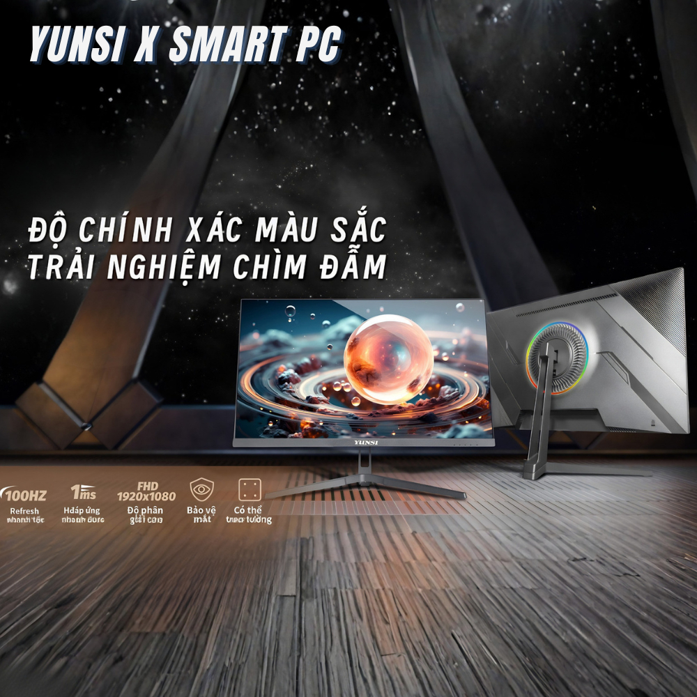 Màn Hình Máy Tính Yunsi 27Inch 2K 144Hz Full HD, New Box Bảo Hành Chính Hãng