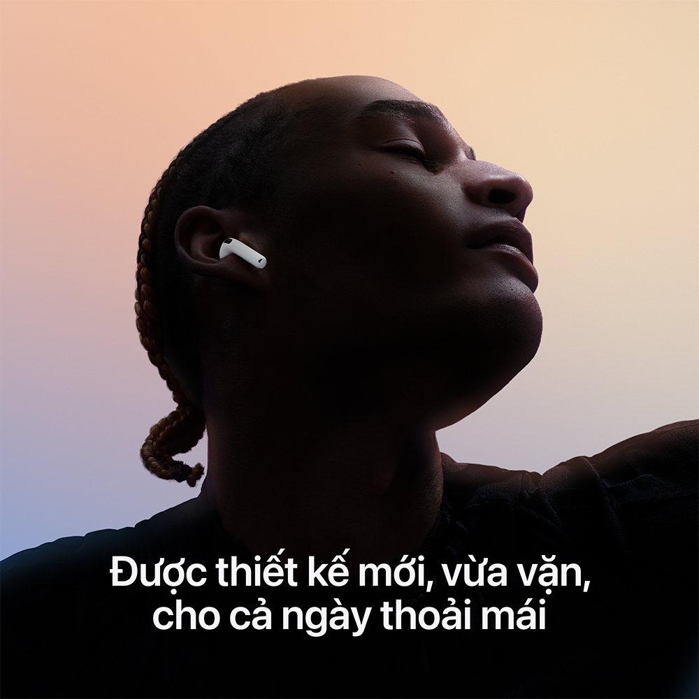Tai nghe Bluetooth Apple AirPods 4 (Chip H2 | MagSafe USB-C | Chống nước IP54) - Bảo hành 12 tháng | BigBuy360 - bigbuy360.vn