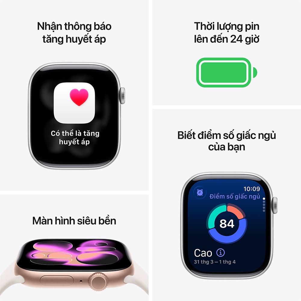 Đồng hồ thông minh Apple Watch Series 11 Vỏ Nhôm (GPS) 42mm Sport Band - size S/M - Hàng chính hãng | BigBuy360 - bigbuy360.vn