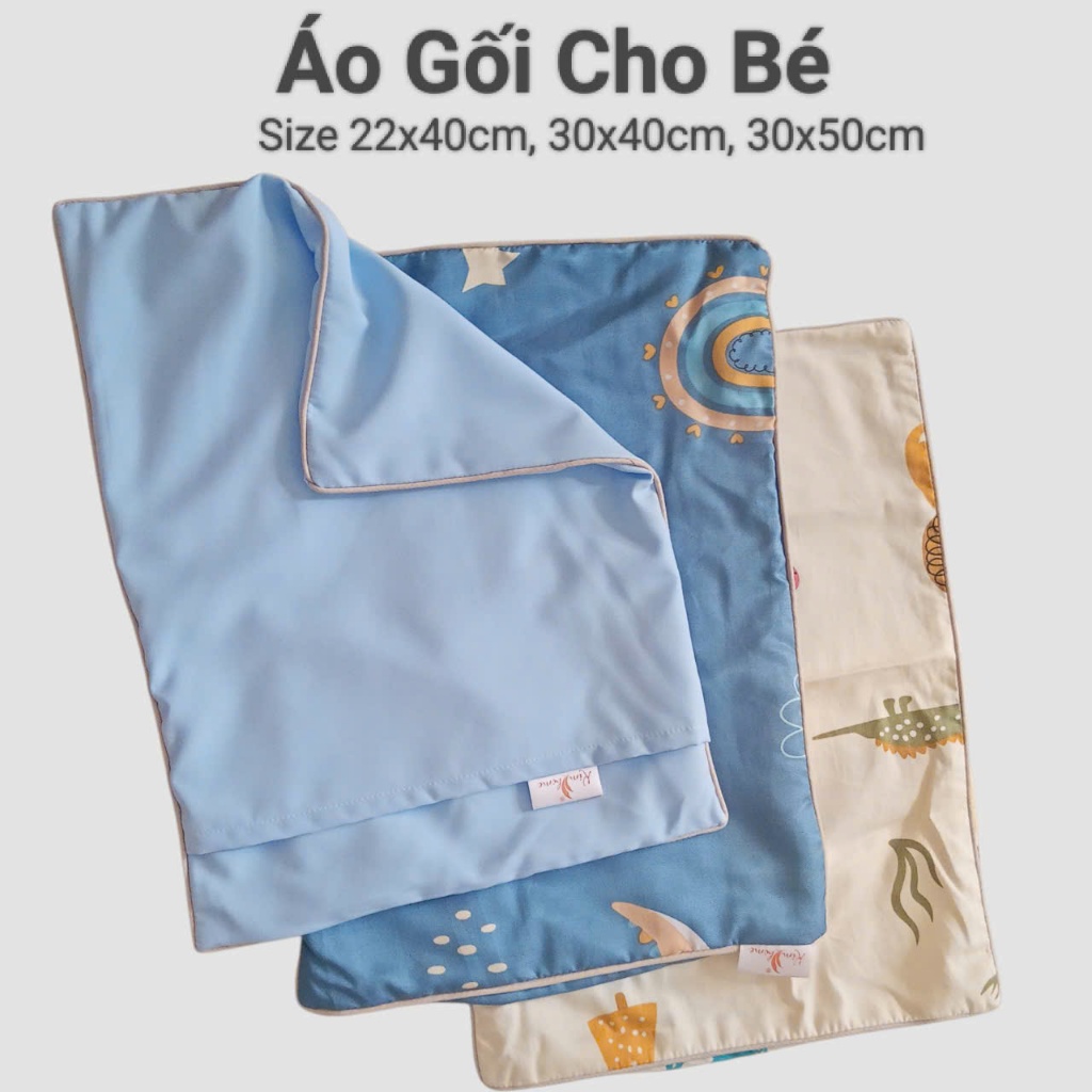 Áo Gối Trẻ Em Cotton Mềm Mịn Thoáng Mát – Vỏ Gối Cho Bé Dùng Ruột Gòn 22x40 30x40 30x50 | Kimhome