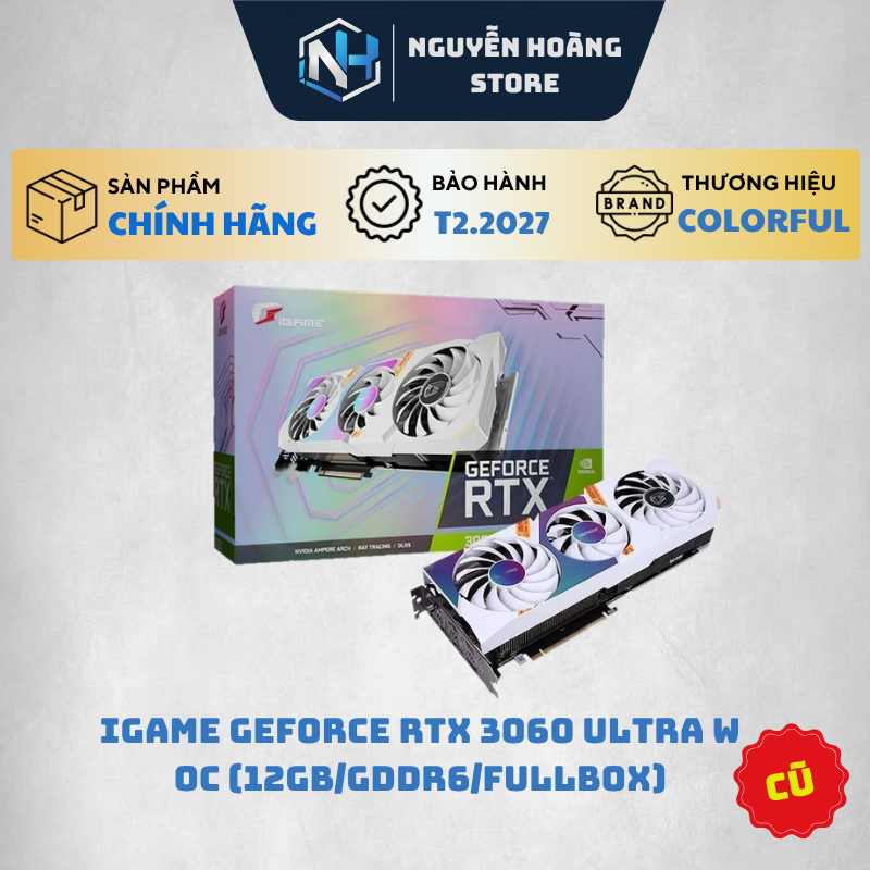 VGA card màn hình Colorful iGame GeForce RTX 3060 Ultra White OC 12GB
