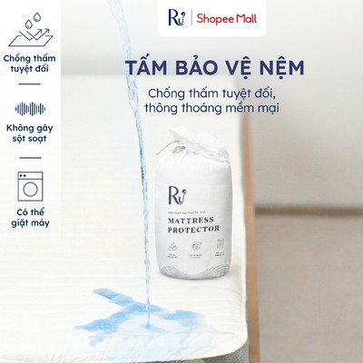 Tấm Bảo Vệ Nệm Ru9 | Mattress Protector | Chống Thấm Tuyệt Đối | Thông Thoáng - Mềm Mại | Đủ Kích Thước