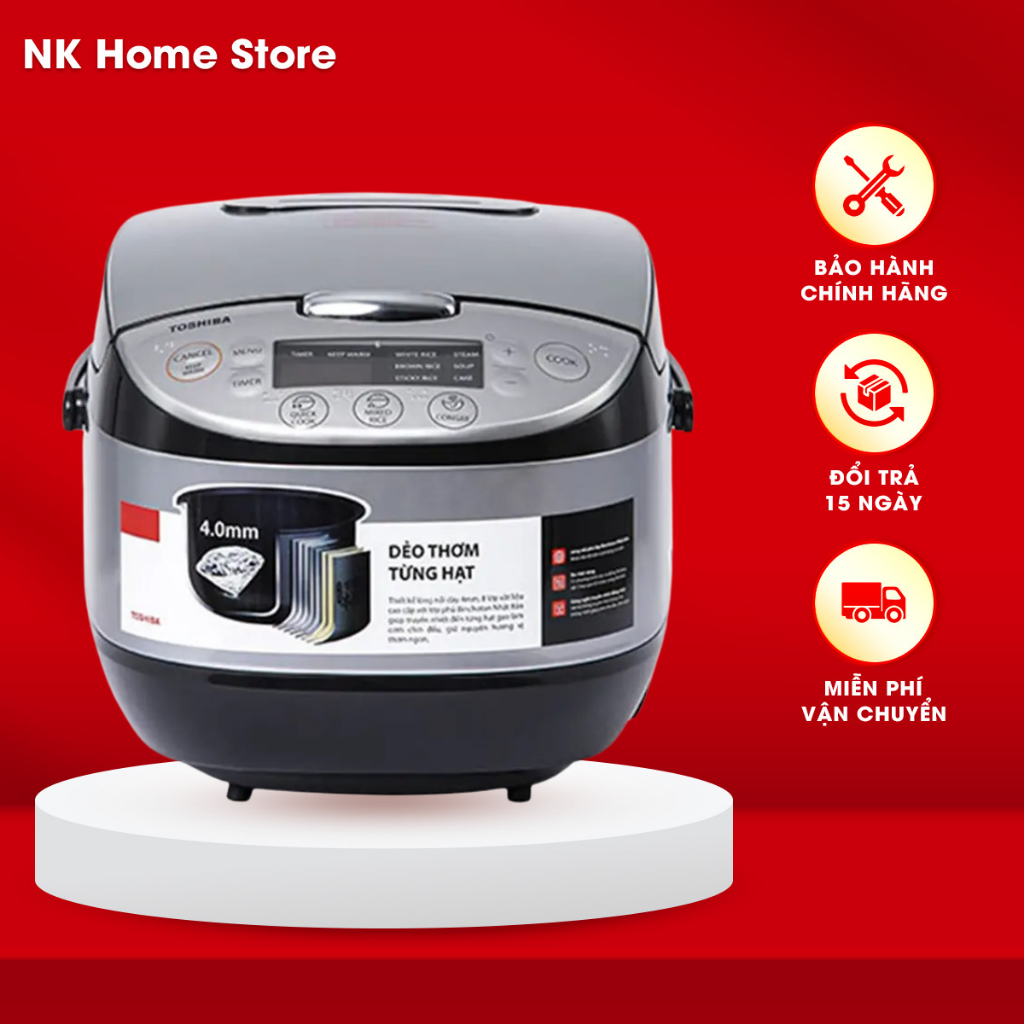 Nồi cơm điện tử Toshiba 1.8 lít RC-18DR2PV(K)  - Bảo hàng chính hãng 12 tháng