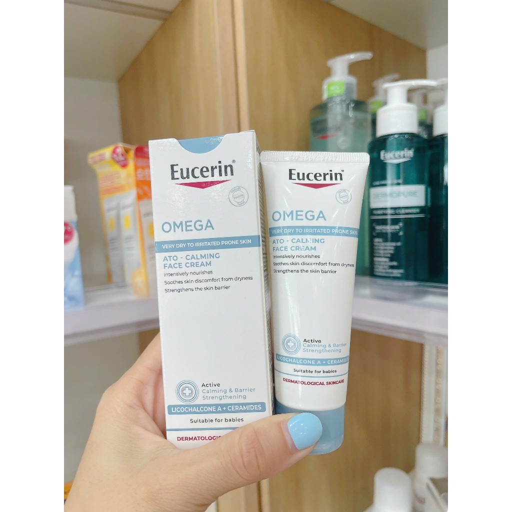 EUCERIN Kem Dưỡng Ẩm Làm Dịu Cho Da Mặt Eucerin Ato Control 12% Omega 50ml