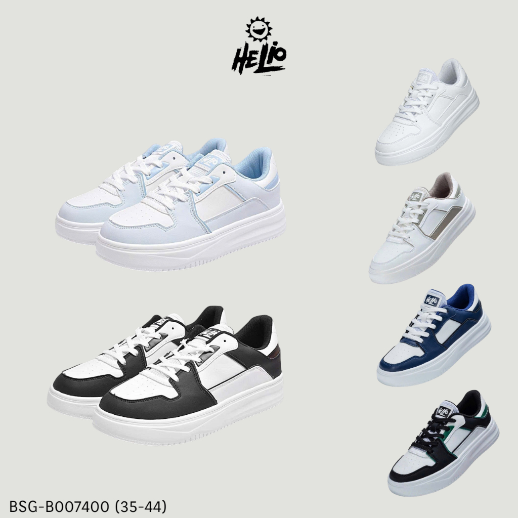 BITIS HELIO | Giày thể thao học sinh 35-44 bata sneaker nam nữ cổ thấp buộc dây đế bằng BSG-B007400