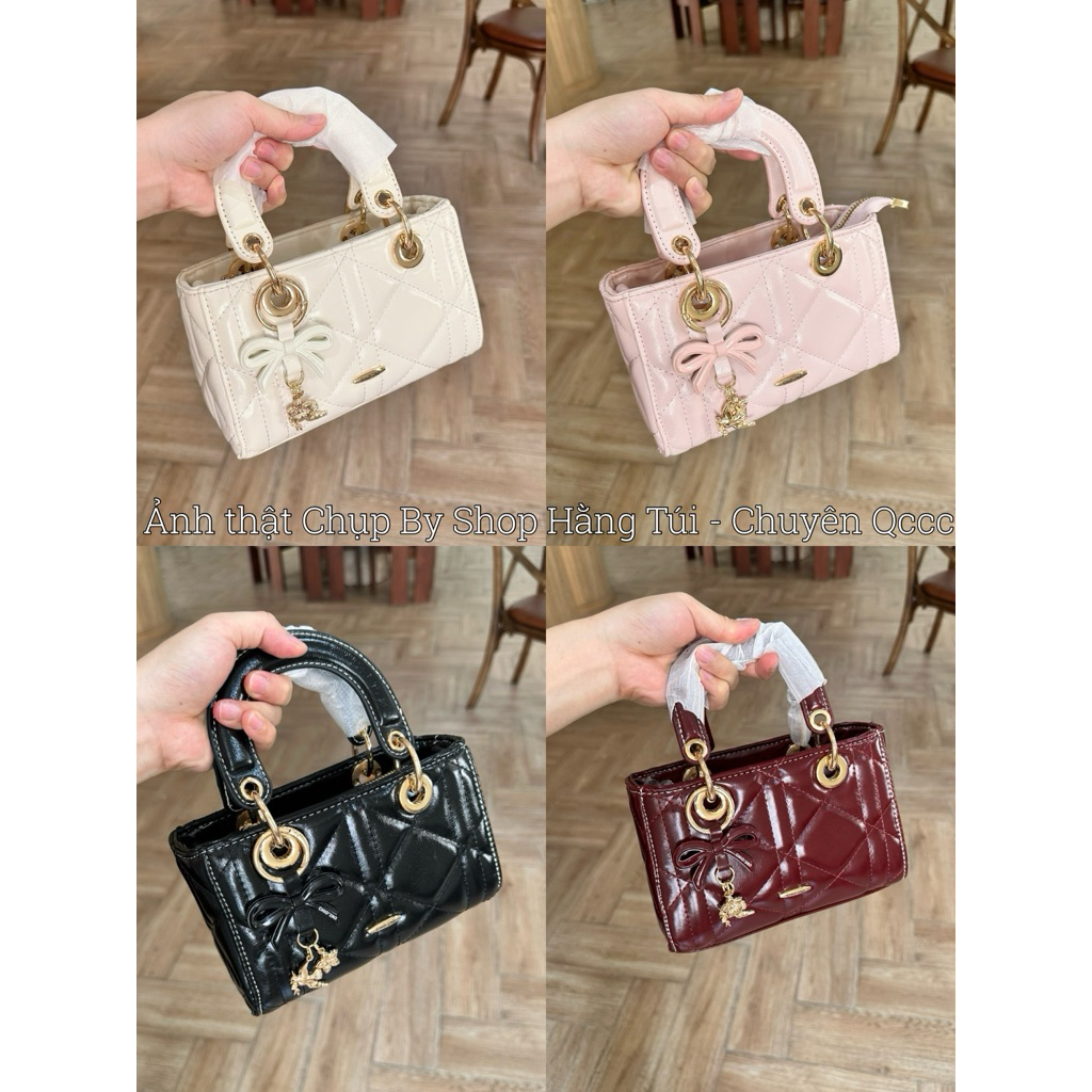 Túi CHIO dáng DĐ Ngang X0162 Da Bóng Tặng CHARM NƠ