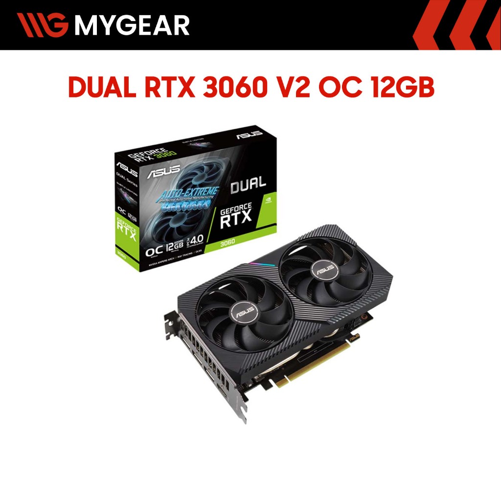 Card màn hình ASUS Dual GeForce RTX 3060 V2 OC Edition 12GB GDDR6 - Chính hãng