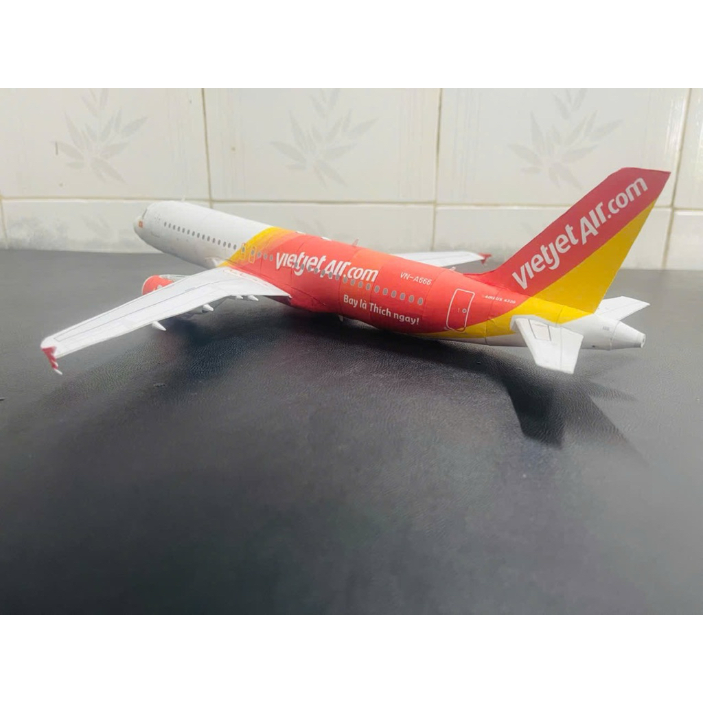 a320-214 Vietjet air tỉ lệ 1/100 mô hình giấy(đọc mô tả)