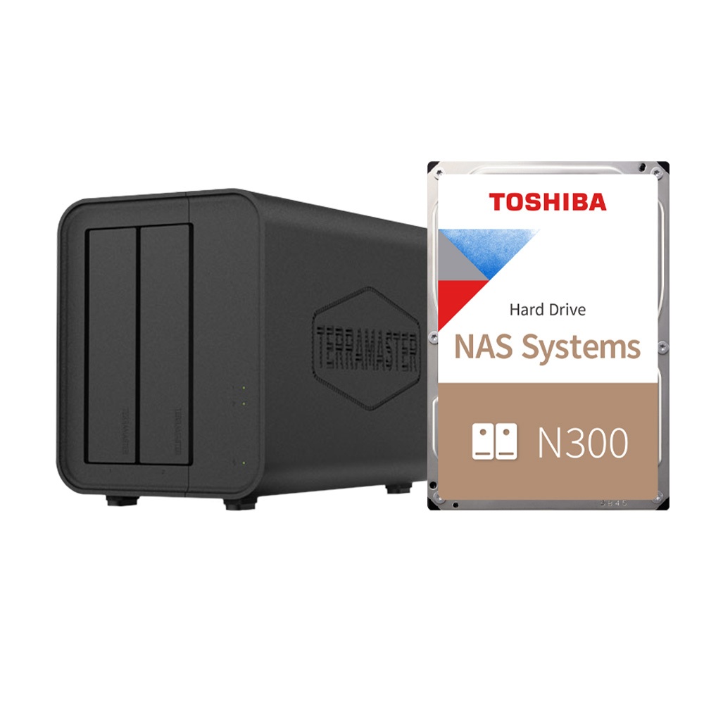 Combo Thiết bị lưu trữ DAS TerraMaster D5 Hybrid và ổ cứng HDD Toshiba N300 Hàng Chính Hãng