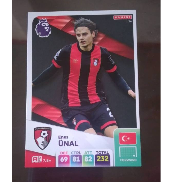 Thẻ cầu thủ  Enes Ünal  #026 (AFC Bournemouth) Panini Adrenalyn XL 2024/25