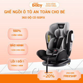 Ghế Ngồi Ô Tô An Toàn Cho Bé Xoay 360 Độ Có Isofix Và Top Tether Fatzbaby
