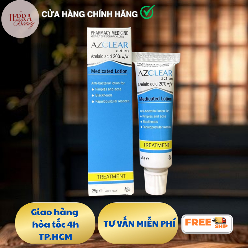 Azclear Action Kem Bôi Đa Năng Với Azelaic Acid 20% Hỗ Trợ Giảm Mụn Mờ Thâm