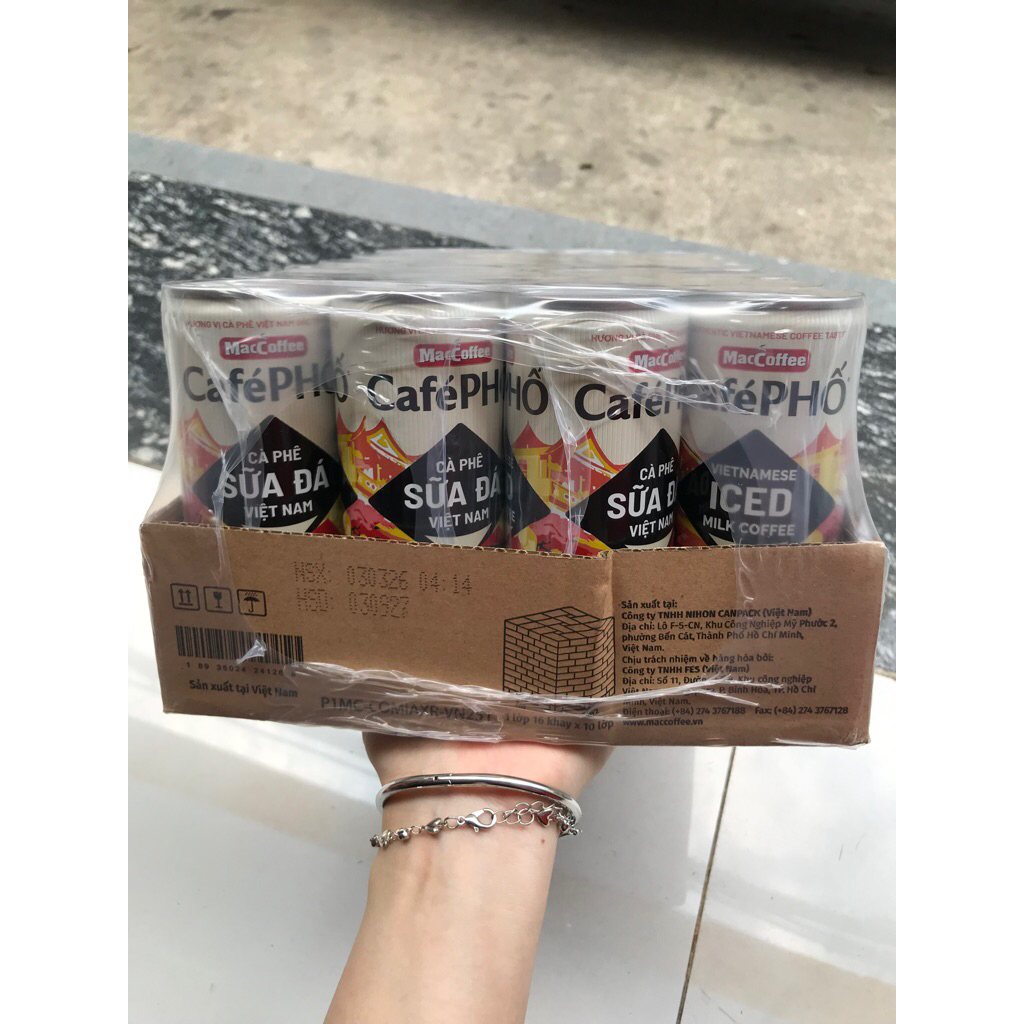 1 lon 235ml cà phê sữa Maccoffee cafe phố