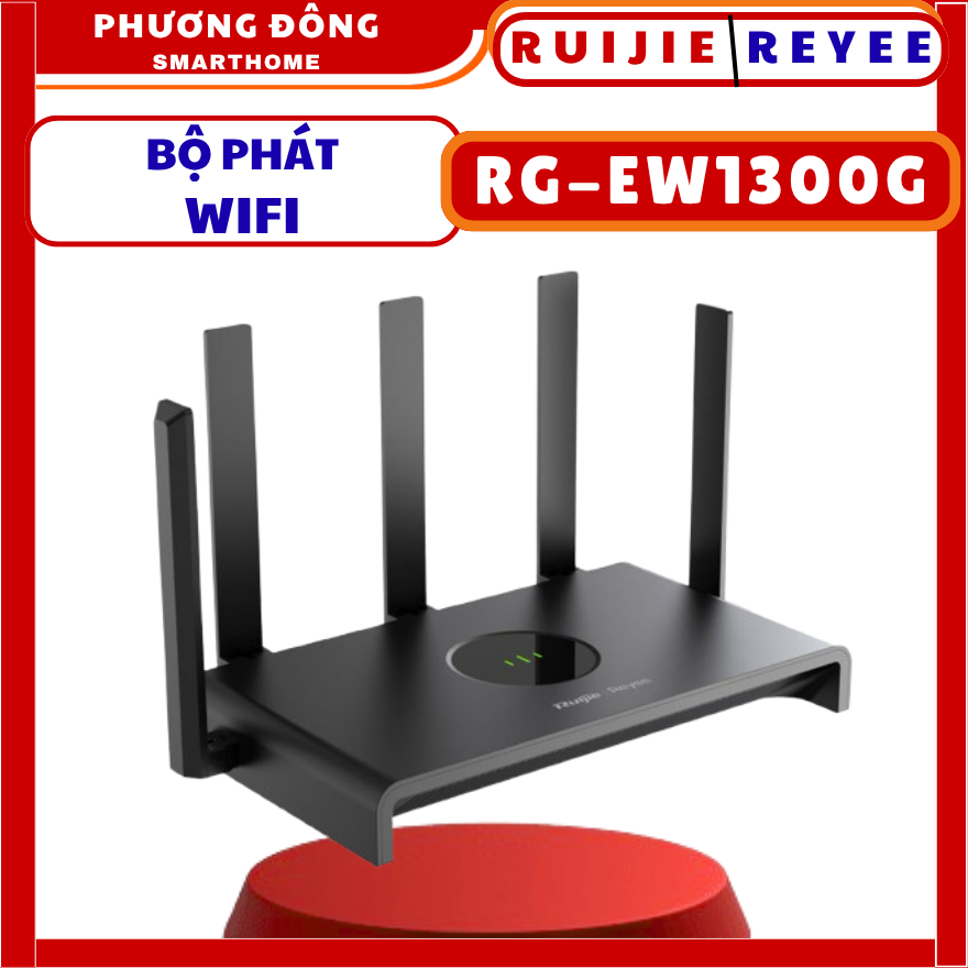 BỘ PHÁT WIFI RUIJIE REYEE RG-EW1300G - Chuẩn AC tốc độ 1300Mbps, Hỗ trợ lên đến 64 thiết bị