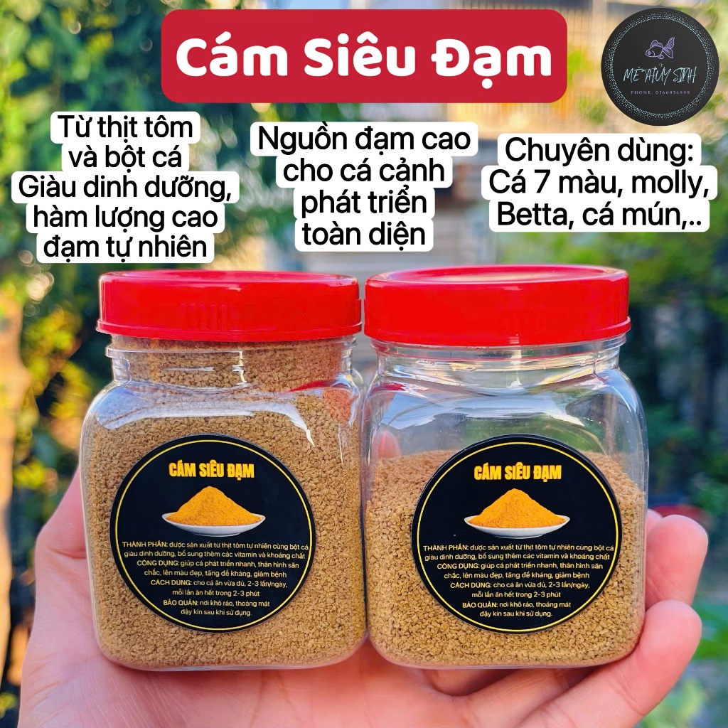 Cám Siêu Đạm - Thức ăn giàu Protein cho cá 7 màu, molly, cá betta, cá vàng, cá dĩa,...