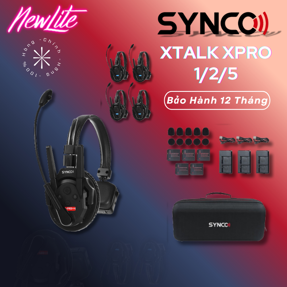 SYNCO XTALK XPRO 1/2/5 - Hệ Thống Liên Lạc Tai Nghe 2 Chiều - Hàng chính hãng