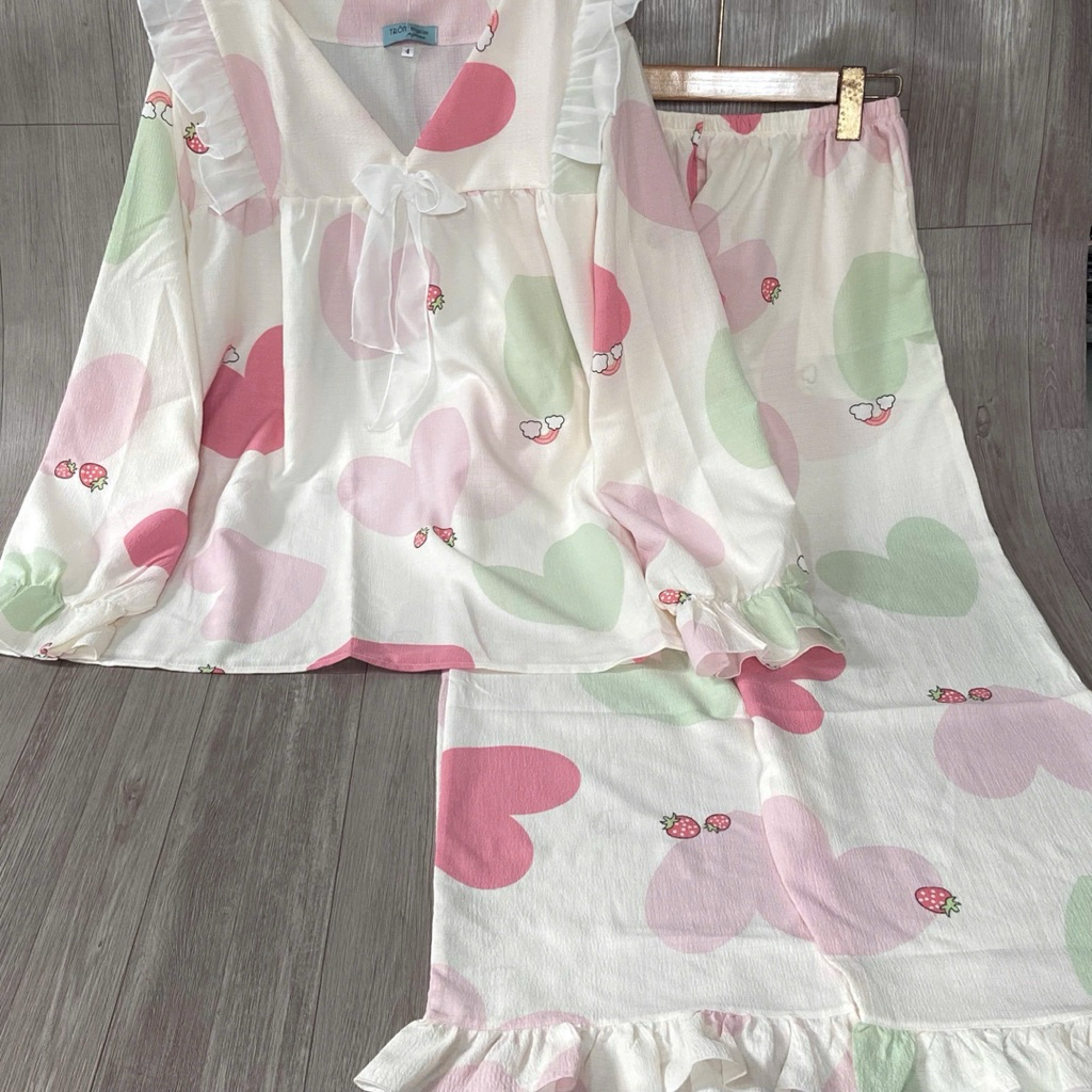 Đồ bộ Lụa bigsize hoạ tiết xinh