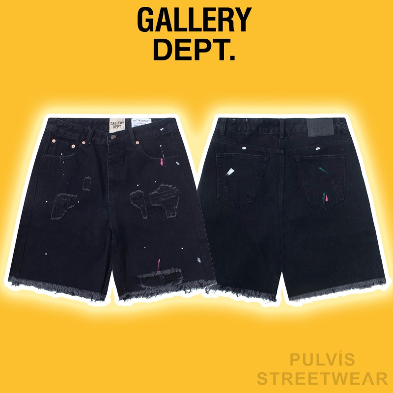 ⚡️[Hight Quality] - Quần Short Jeans Gallery Dept. LA Distressed Denim Short Black, quần short nam, 