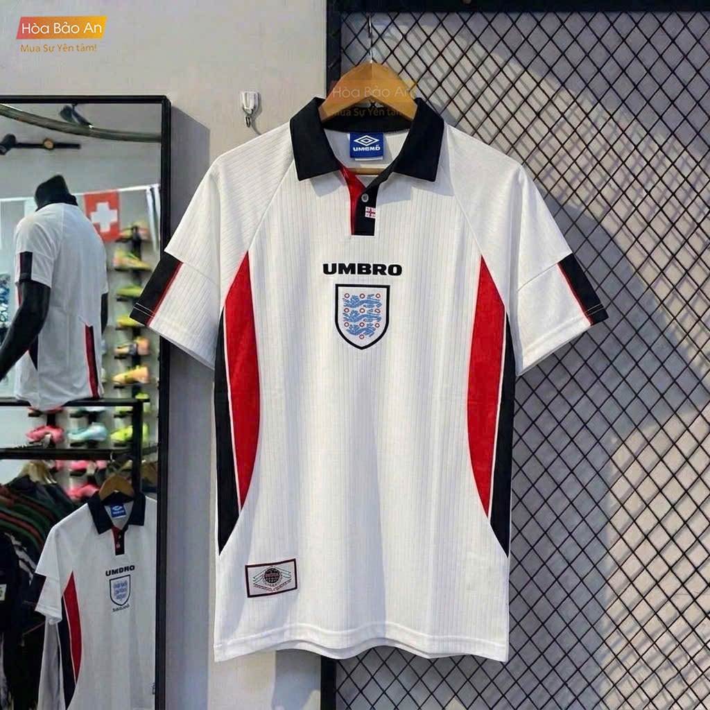 Cao Cấp - Áo Bóng Đá RETRO Tuyển Anh 1998- Áo Bóng Đá Retro hàng Thái cao cấp-RETRO.ANH 1998