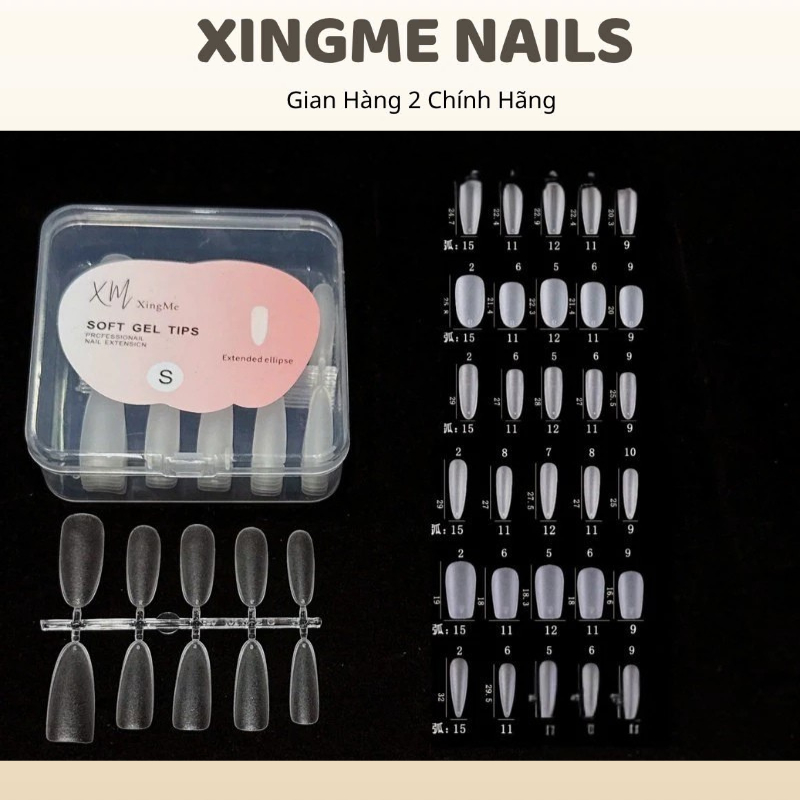 Móng up XINGME hộp 100 móng 10 thanh [XINGME NAIL]