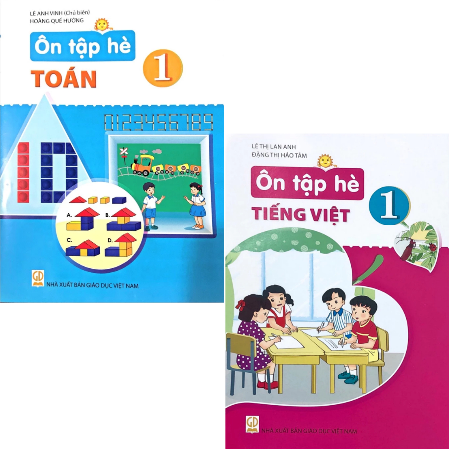 Sách - Combo Ôn Tập Hè Toán + Tiếng Việt 2 (NXB Giáo Dục)